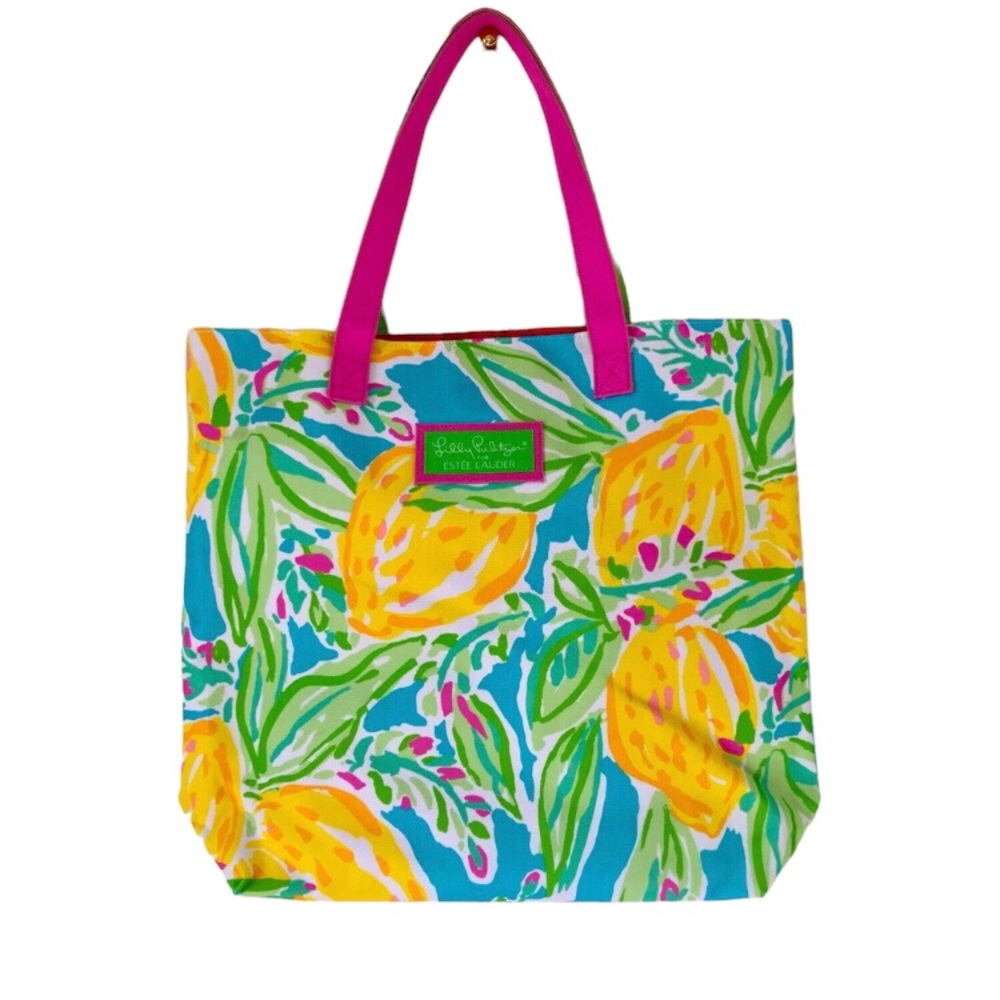 Lilly Pulitzer for Estée Lauder Tote Bag Lemon Pattern